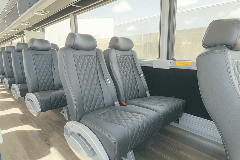 interior of Wilkes Barre Charter Bus charter bus